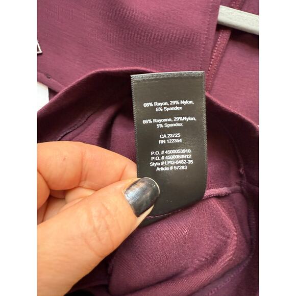 Aritizia Talula Verone Ponte Shift Dress Women's XXS Plum Sleeveless Zip Pocket - Picture 5 of 6